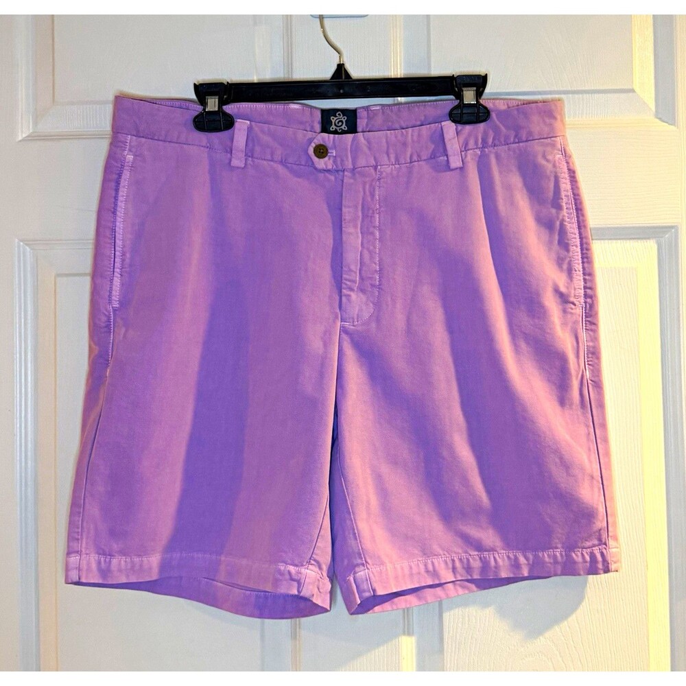 NWT Turtleson Mens Big & Tall 35 Lavender Pima-Modal Flat Front Pockets Shorts